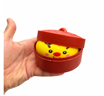 Świąteczny Pierożek - Gniotek Squishy Dumpling - Antystresowa Miękka Zabawka Sensoryczna Relaksacyjna