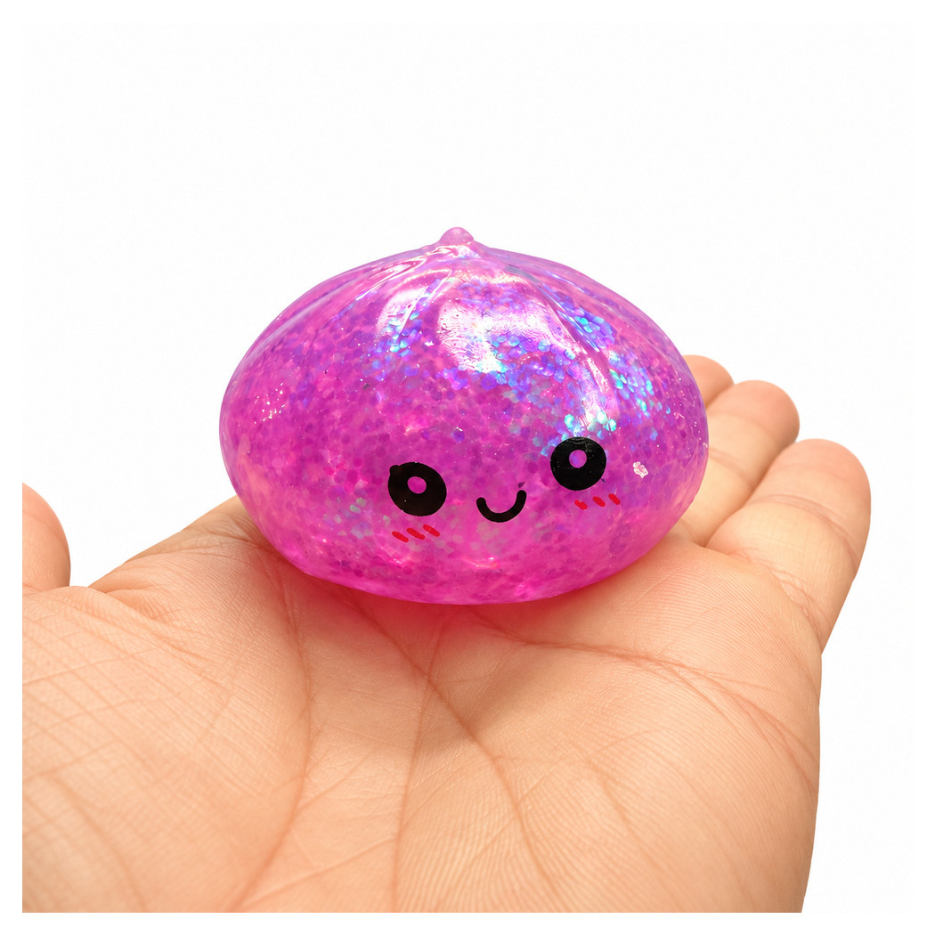 Mały Pierożek Świecący w Ciemności - Fluorescencyjny Gniotek Squishy Dumpling Zabawka Sensoryczna